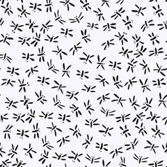 graphic seamless pattern, background, Wallpaper. dragonflies, insects