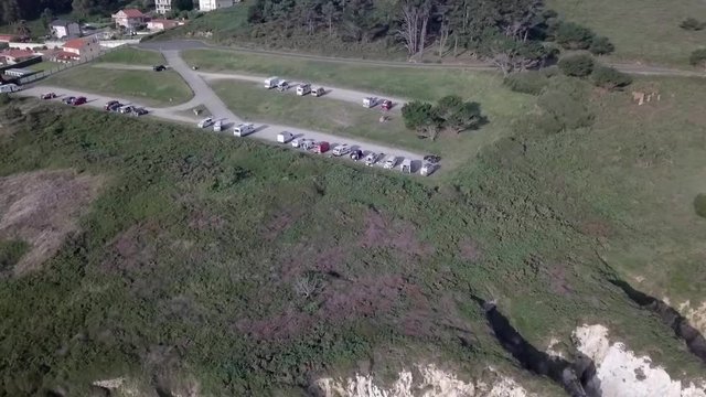Aerial Pantin Vanlife Camper Coast Spain Atlantic