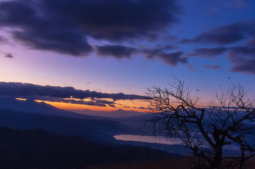 高ボッチ高原の夜明け