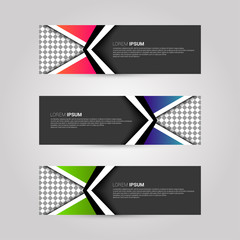 Colorful banner template for business
