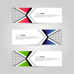 Colorful banner template for business