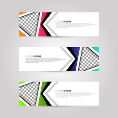 Colorful banner template for business