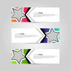 Colorful banner template for business