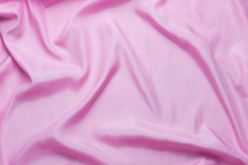Smooth Silk Fabric or Statin of Pink with Waves, Can be used as background or wallpaper