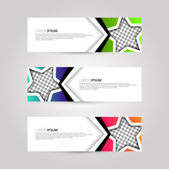 Colorful banner template for business