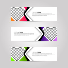 Colorful banner template for business