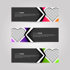 Colorful banner template for business