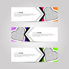 Colorful banner template for business