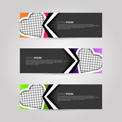 Colorful banner template for business