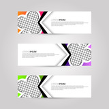 Colorful banner template for business