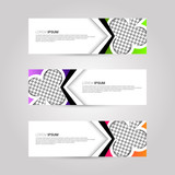 Colorful banner template for business