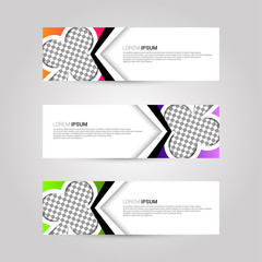 Colorful banner template for business