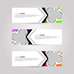 Colorful banner template for business