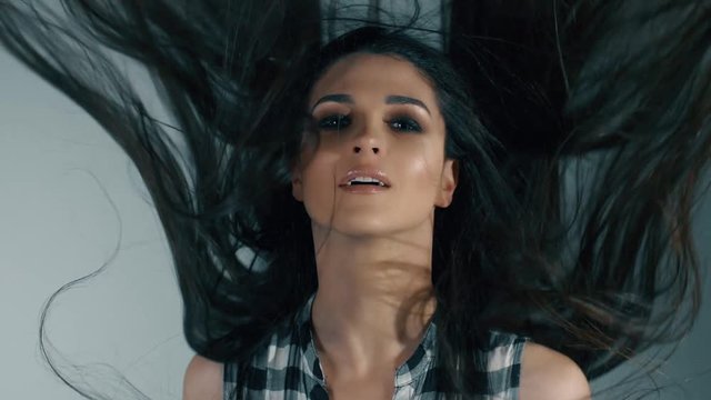 Woman with long hair