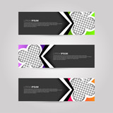Colorful banner template for business