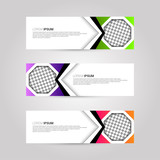 Colorful banner template for business