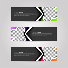 Colorful banner template for business