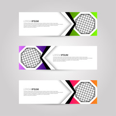 Colorful banner template for business