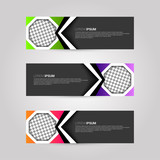 Colorful banner template for business
