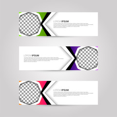 Colorful banner template for business