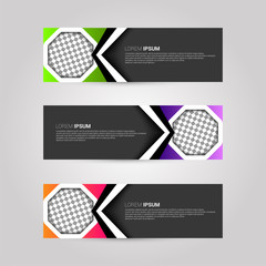 Colorful banner template for business