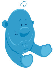 cute blue fantasy cartoon character