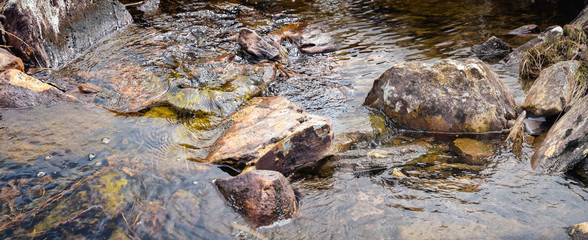 Stones in running water