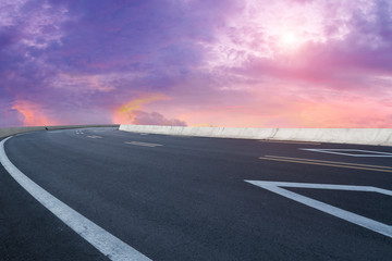 Road surface and sky cloud landscape..