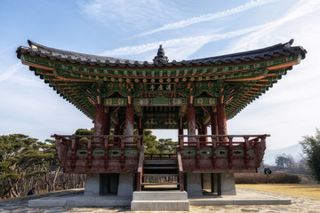cheonghujeong pavilion in haemieupseong. Chinese character says cheonghujeong