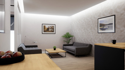 bureaux d'entreprise scène 3d 04