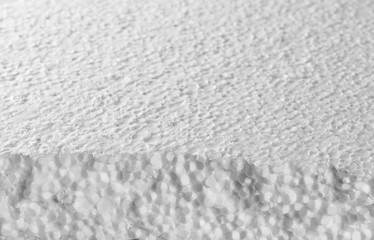 Obraz premium Crumbled styrofoam isolated on white background
