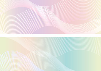 ウェーブパターンの背景セット