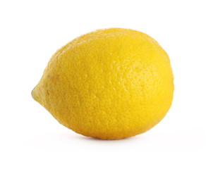 Ripe lemon isolated on white background
