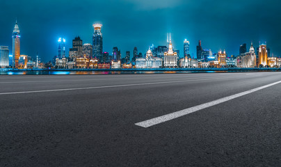 Obraz premium Urban Road, Highway and Construction Skyline..