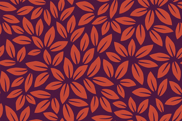 Autumn Leaves Pattern. Endless Background. Seamless