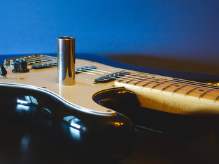 guitar and slider . color background