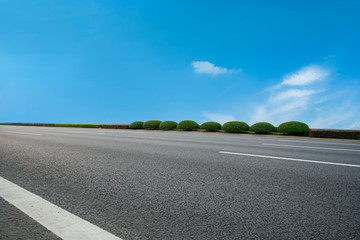 Road surface and sky cloud landscape..