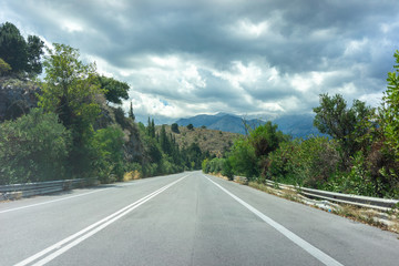 Main highway in Crete pedgus across the island