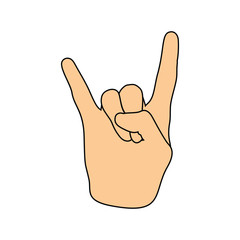 Rock hand icon