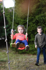 child on a swing