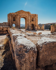 Photo d'un temple, cité antique de Jerash, Jordanie