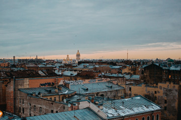 Fototapeta na wymiar St. Petersburg roofs