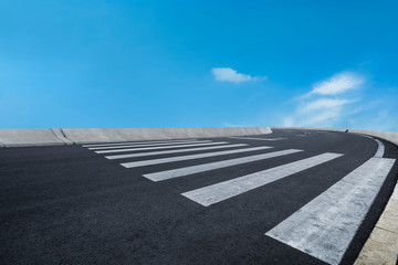 Road surface and sky cloud landscape..