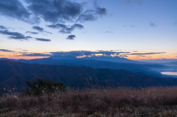 高ボッチ高原の夜明け