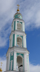 Fototapeta na wymiar The bell tower of the Transfiguration Cathedral in Tambov