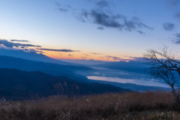高ボッチ高原の夜明け