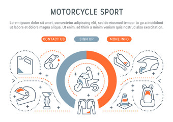 Vector Banner of the Motorcycle Sport.