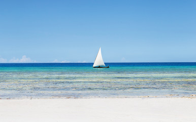 Sailing boat on the sea