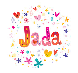Fototapeta premium Jada female name decorative lettering type design