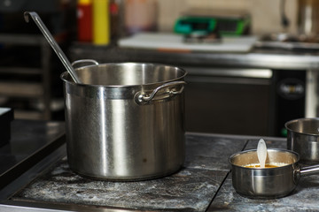 Typical kitchen of a restaurant